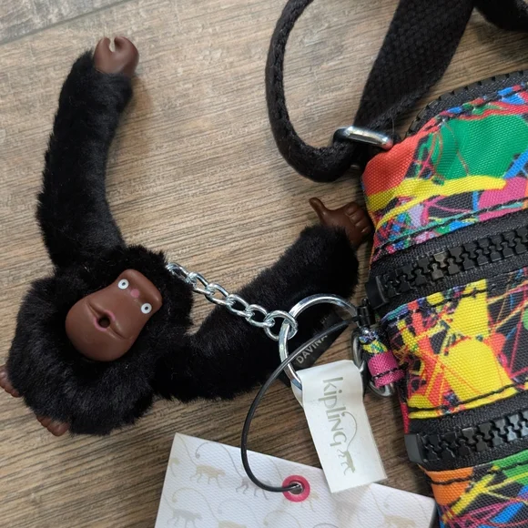 Kipling Purse Bag Handbag Colorful Tie Dye Shoulder Strap Wallet Bundle NWT - Picture 4 of 5